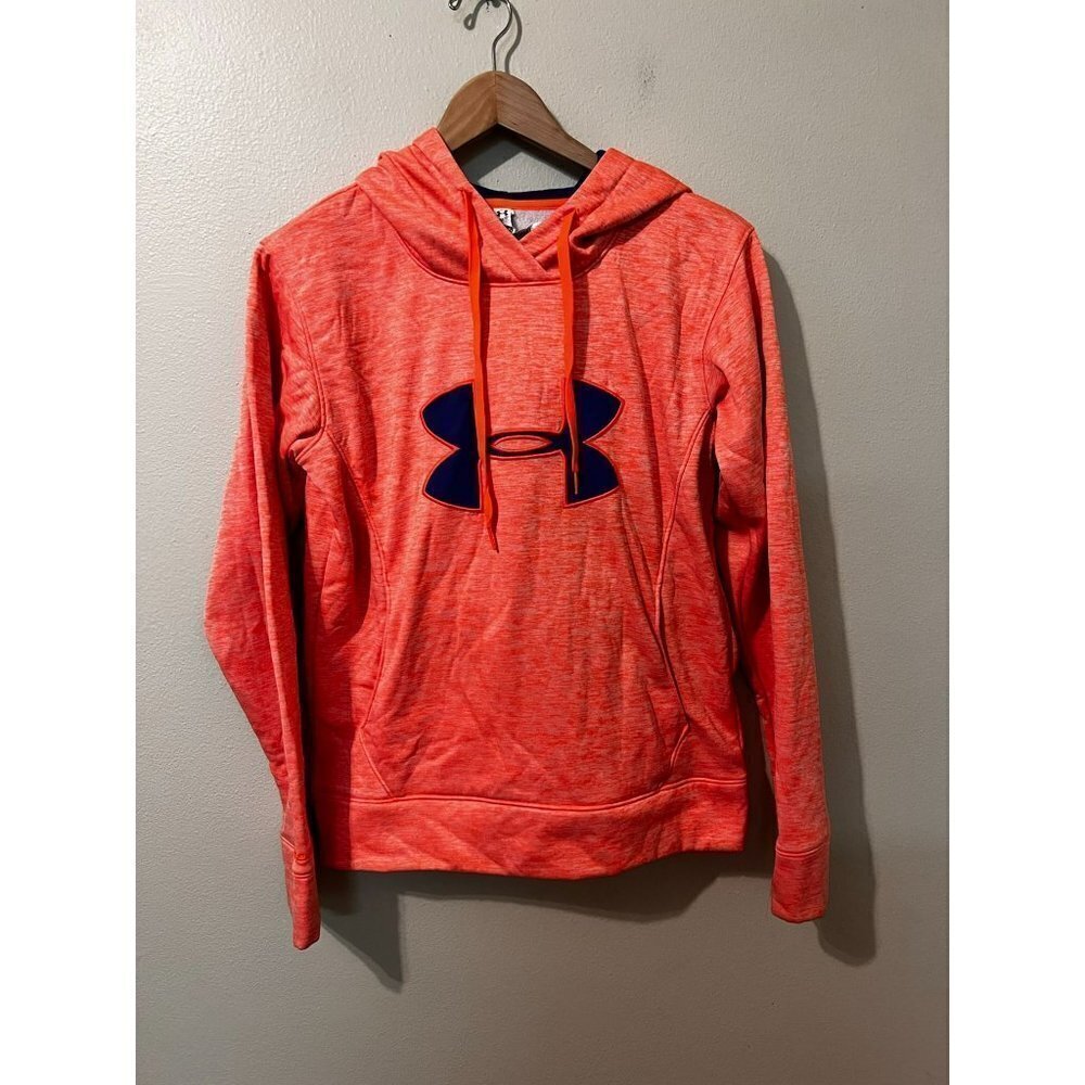 Women's Under Armour Orange Cold Gear Hoodie Size S [Excellent]